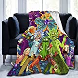 NiYoung Anime Blanket Ri-ck and Mor-ty Ultra Soft Flannel Fleece Cartoon Throw Blankets Home Decor Bedding Couch Sofa for Kids Adults Gift (40x50 inch, Color 10)